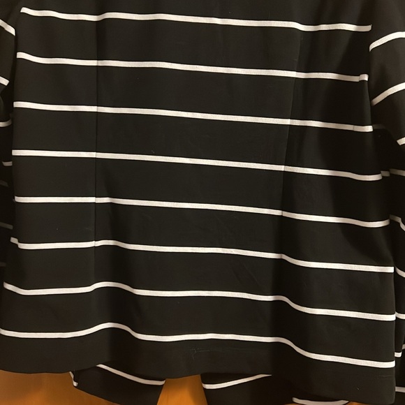 Chicos Blazer Black with White stripes. Size 1 (M size 8) - Picture 11 of 16